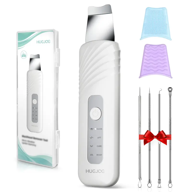 Electric Blackhead Remover Tool - 4-Mode Multifunctional Stainless Beauty Machine with Silicone Facial Scrubber, Rechargeable Pore Cleaner, Self Care Gadgets, Portable Cleansing Tool for Daily Nose Pore Care