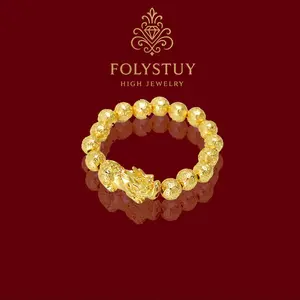 [The money beads are 10.3mm wide, PiXiu is 14mm wide, and the length is 31.8mm PiXiu coin bead bracelet]【FOLYSTUY(W178)】PiXiu coin bead bracelet - Exquisite Delicate Ornament for Any Occasion