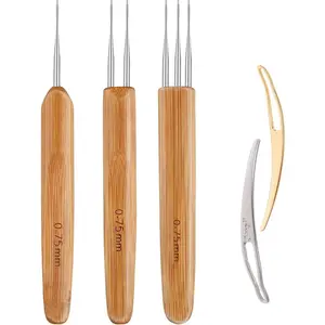 Dreadlock Crochet Hook Tool,Braid Hair Dreadlocks  Weaving Crochet for Braid Craft (0.75mm)