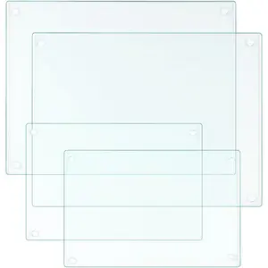 Tempered glass cutting board cutting boards for kitchenclear cutting board for countertopglass palette for oil painting heat resistant shatter resistant clear set of 4