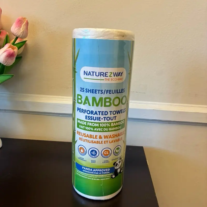 Bamboo reusable and washable towels