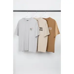 Pacsun Men's 3 Pack Embroidered T-Shirts