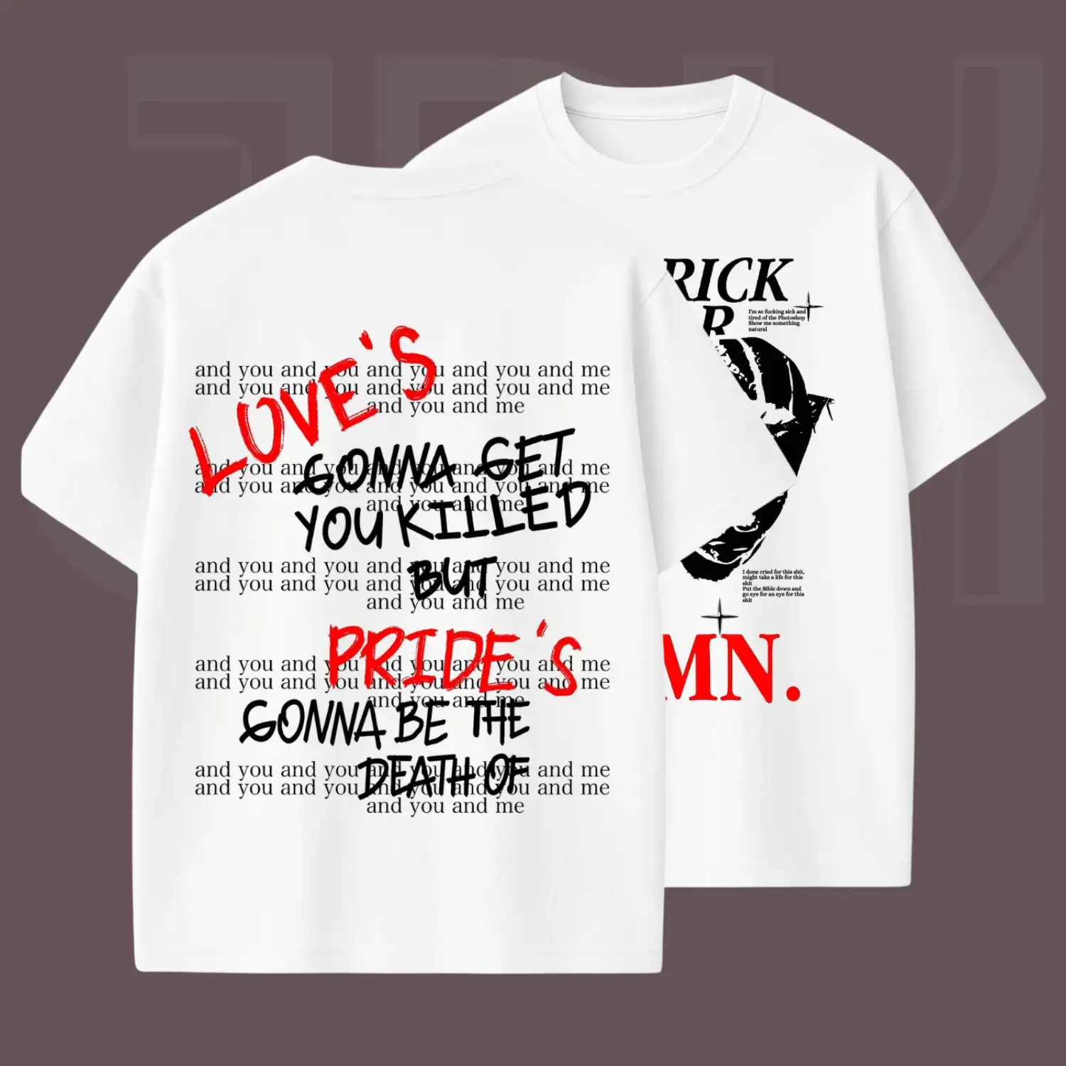 Pride Lyrics T-Shirt, Love's Gonna Get You Killed Shirt, Rap Hiphop Sweatshirt, Unisex Rapper Hoodie For Women and Men, MADE IN USA