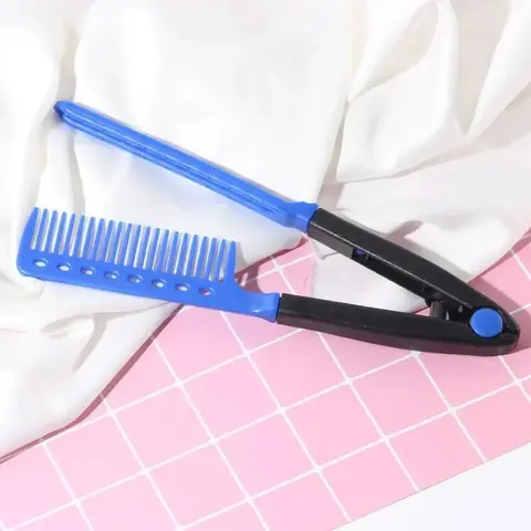 1pc V-clip Straight Hair Comb, Clip Comb, Organize and Trim Hair, Hair Styling Comb, Plastic Detangle Hair Styling Comb, Hair Detangling Comb, Detangler Comb