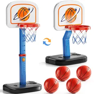 Toddler Basketball Hoop Indoor for Age 1-3, Adjustable Kids Basketball Hoops, Mini Basketball Hoop with 3 Balls for Outdoor Poolside, Birthday Christmas Sport Toys Gift for Baby Boys Girls Age 1 2 3 4