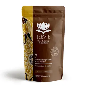 Jeevie Tone Restoring Facial Mask - 7 All Natural Ingredients in One Powder Peel Smooth Brightening Discoloration