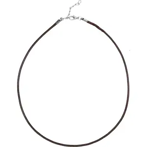 Mandala Crafts Brown Korean Wax Necklace Cord with Clasp - 100 Pack, 18 Inch Jewelry Making String for Pendants and Bracelets