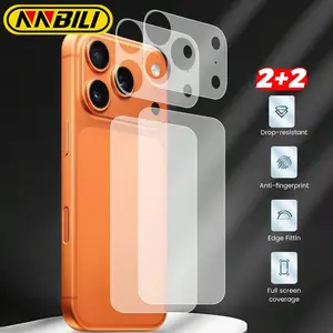 NNBILI 2pcs/Set Matte Base Lens Film + Matte PET Back Film For IPhone 17 Pro Max/17 Pro/17 Phone Accessories Minimalist Design