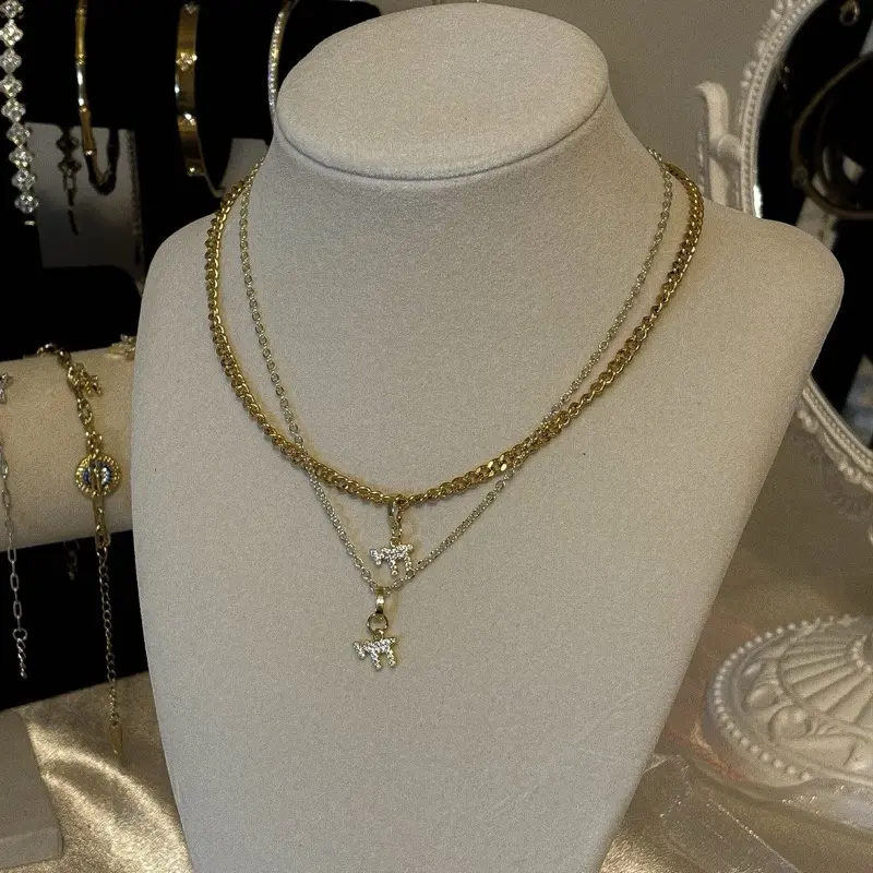 Gold Chai Charm Necklace