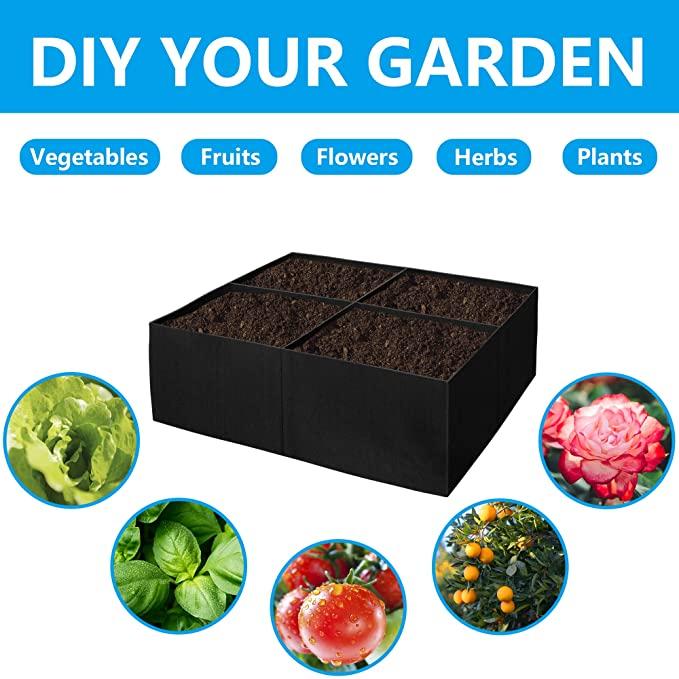 Garden Planting Bag Felt Multi-Grid Planting Bag Vegetable Planting Pot Plant Flower Planting Flower Pot Plant Nutrition Bag