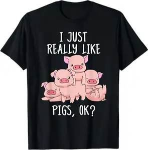 Love Pig Shirt Women Pig Gifts Pigs Tshirt Men Cute Swine T-Shirt