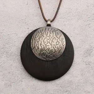 Fashionable Retro Threaded Pendant Long Necklace - Chain Jewelry, Classic Retro, Culturally-Inspired Bohemian Ethnic Emblem Decorative Charm, Unisex Couple Gift for Mother’s Day or Teacher’s Day, Chain Jewelry Necklaces, Classic Retro Necklaces