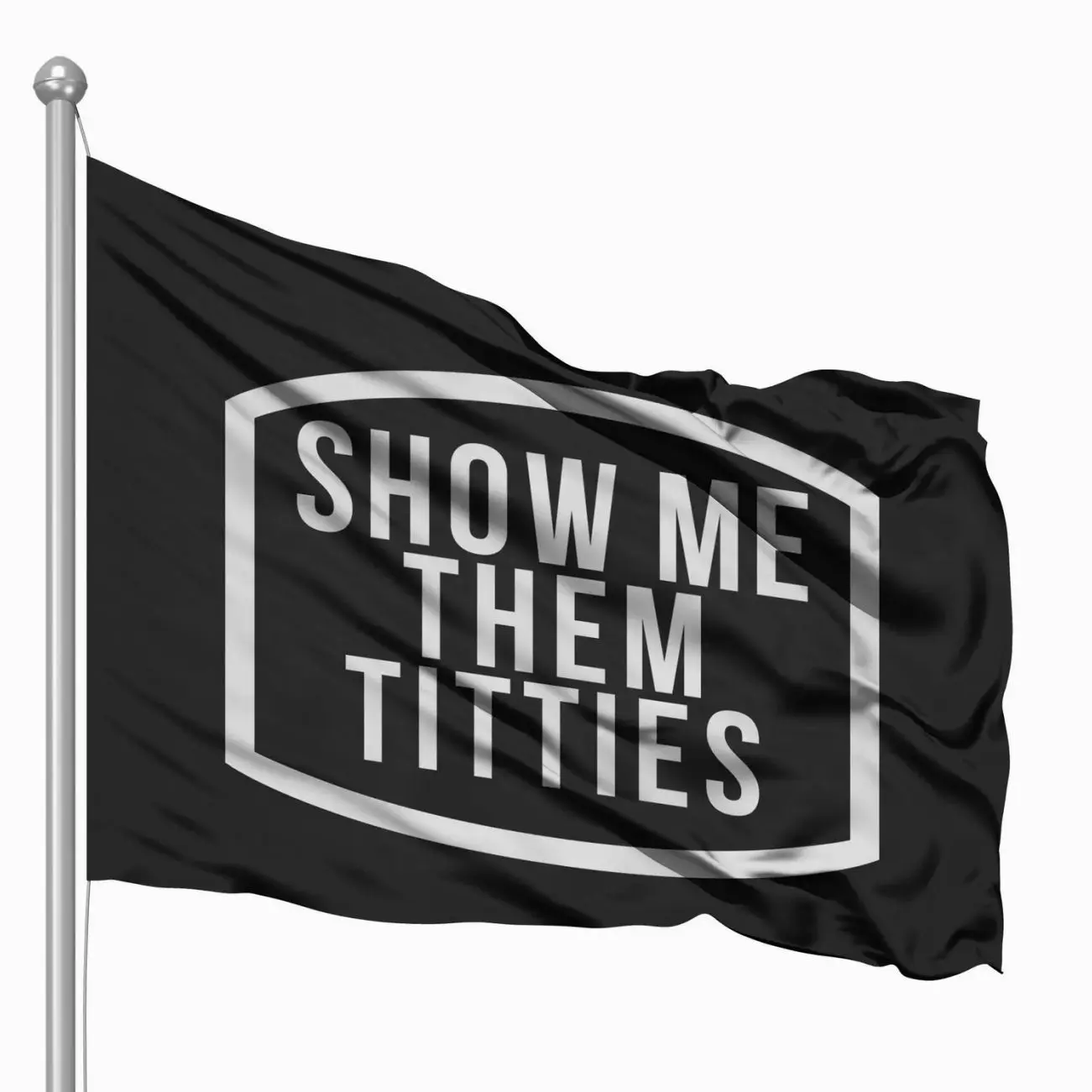 Show Me Them Titties flag // 3ft by 5ft large flag // funny wall flag // funny mancave flag // funny college flag // funny boating flag //