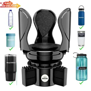 Car Cup Holder Expander, Cup Holder Extender Adapter with Expandable Arm and Adjustable Base, Compatible with Yeti Ramblers 14-64oz, Hydro Flasks 18-64oz Most Coffee Mugs Bottles & Cups