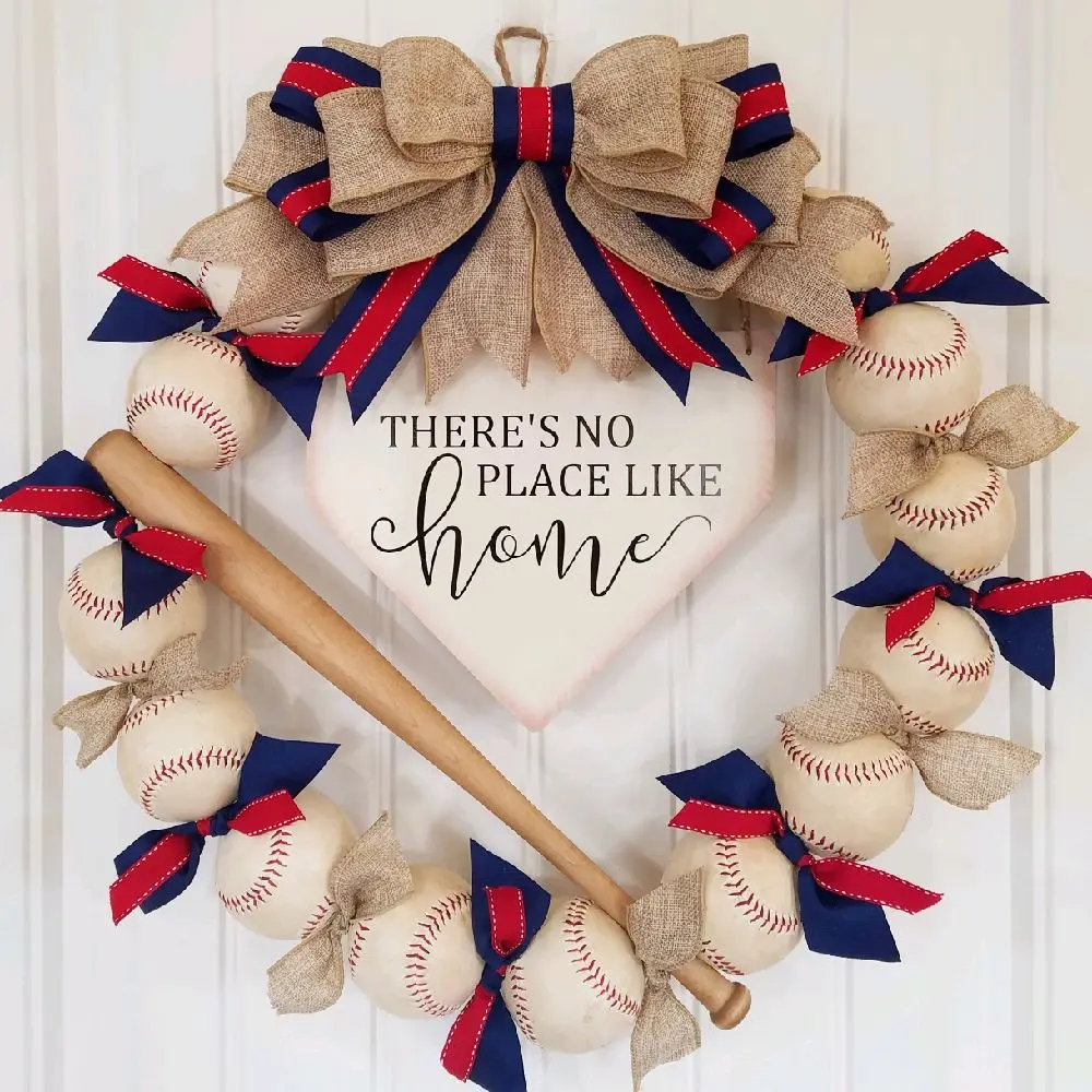 Baseball Wreath - Front Door Wreaths - Baseball Mom Gifts - Baseball Coaches Gifts - Baseball Party Decor