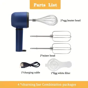 Electric, 1 Count Portable Household Appliances, Cordless Kitchen Mixer for Baking & Mixing