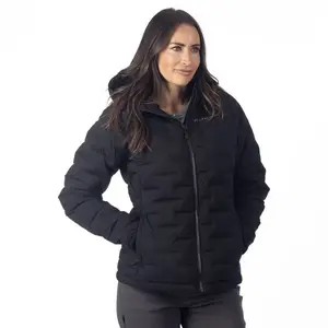 KLIM LUNA STRETCH DOWN HOODED JACKET - BLACK