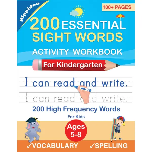 200 Essential Sight Words for Kids Learning to Write and Read: Activity Workbook to Learn, Trace & Practice 200 High Frequency Sight Words Paperback – January 1, 2021