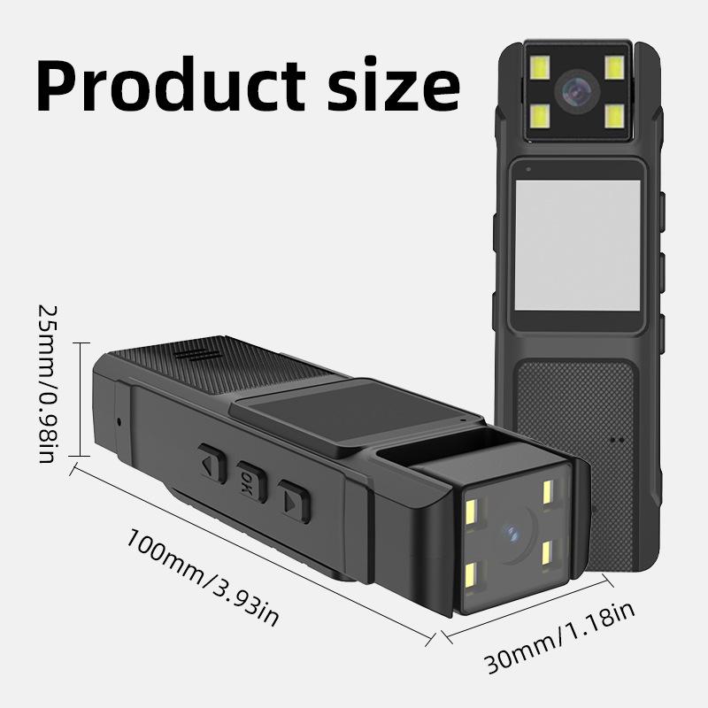 1080P HD Body Camera with 180° Rotating Lens - PortableClip-On Recorder, Night Vision, 130° Wide Angle, USBRechargeable for Security, Workplace Evidence, OutdoorAdventure & Content Creation