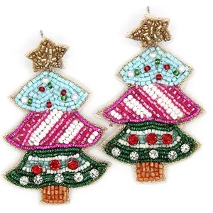 Christmas Seed Bead Earrings