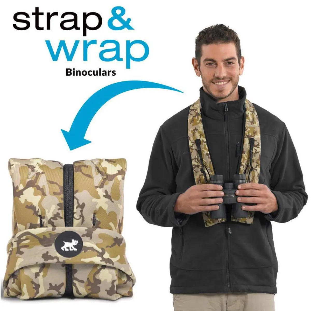miggo Strap&Wrap Binocular Harness, Camo, Camo Fabric, Outdoor Users