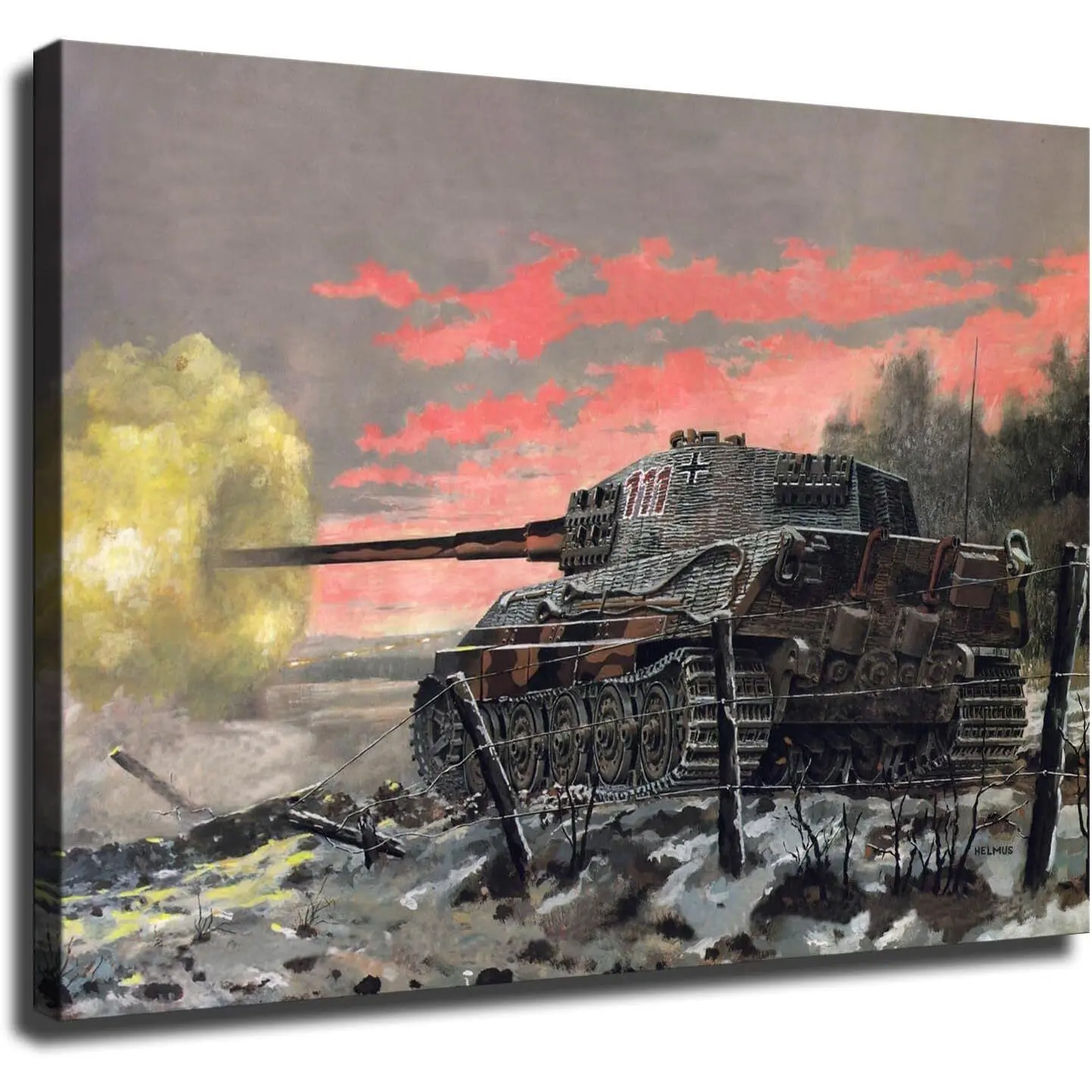 World War II German Tank War Poster Canvas Print Painting Picture Wall Art Decor Colorful Room Gifts Decoration Ornaments Artistic Photo