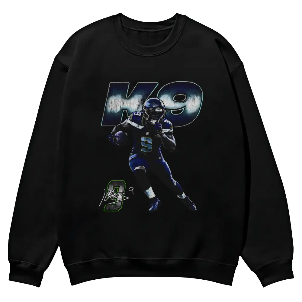 K9 2026 Bowl MVP crewnecks for men and women, full color fall sweatshirts, fun and cozy patterned sweaters, unisex fall clothing