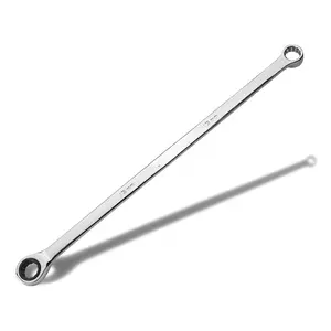 Extra Long Ratcheting Wrench Set, Double Box End Wrench Set, Metric, 9-Count, 8,10,12,13,14,16,17,19,22 mm, CR-V Steel, with EVA Foam Tool Organizer