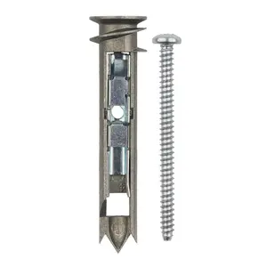 Heavy Duty Drywall Anchors and Screws Kit Including Self-DrillingToggle Anchors & Screws - Durable Zinc Self Drilling Drywall Anchors for Hanging Pictures & More