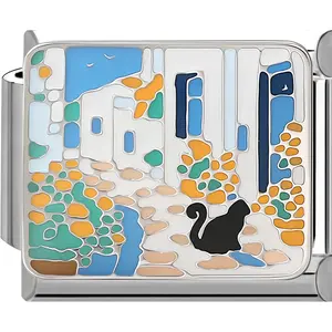 Cobblestone Alley Black Cat Charm