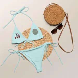Coastal Slate Seafom Blue String Bikini | Fog & Foundry