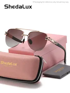 ShedaLux Unisex Classic Modern Full Frame Sunglasses Sporty Frog Frame Polarized Sunglasses UV400 Trendy Casual Sunglasses