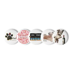 Set of Brownie pin buttons
