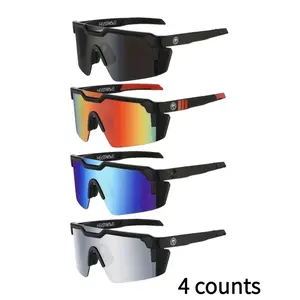 4 Pairs Pure Color , Eyewear for Outdoor Cycling & Spring Adventures, Casual Style PC Frame, All-Season Use halloween christmas two pack photochromic  nose plug decorative lens biking sport cycling sunglass windproof goggles