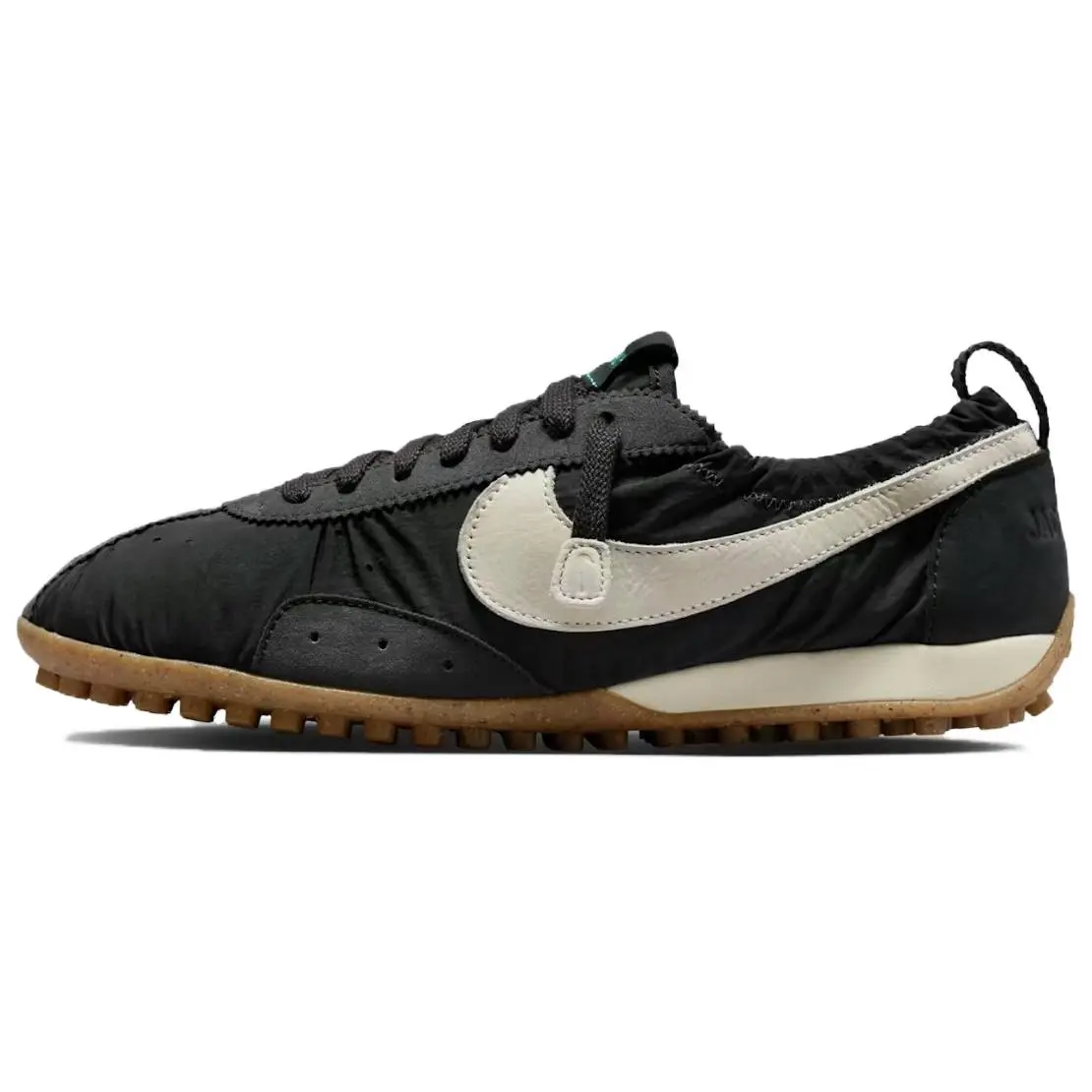 Women's Nike x Jacquemus Moon Shoe Low-Top Closed Athletic Trainer, Black Casual Footwear with Soft Comfort, Walking Shoes
