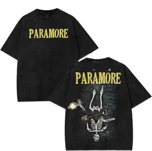 Paramore Heavy Metal Shirt, Unisex Oversize Rock Washed Heavyweight Cotton T-shirt, Gift For Rock Music Lovers, Gothic Punk Emo Grunge Y2K Outfits Top Streetwear Clothes Menswear Apparel Pieces country concert outfits Printed Soft