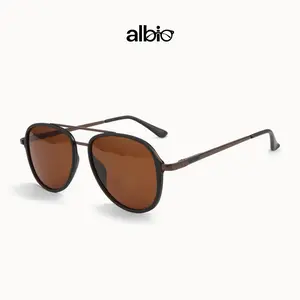 2026 New Summer Trend Full-Rim Geometric Double-Beam Sunglasses - Unisex Fashionable Glasses, UV400 UV Protection Lenses, Outdoor Shade, Men’s Fashion Accessory, Ideal for Travel, Great Boyfriend Birthday Gift
