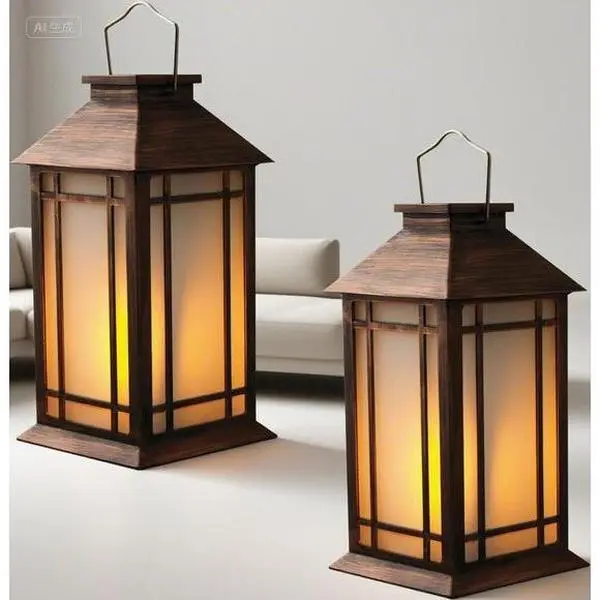 Waterproof LED Lantern Set - 13" Flameless Candle with 6hr Timer - Outdoor Hanging & Tabletop Decor - Battery Powered IP65 - Vintage Style for Patio Garden vintage home decor tiktok  shop  home  decor key hanger