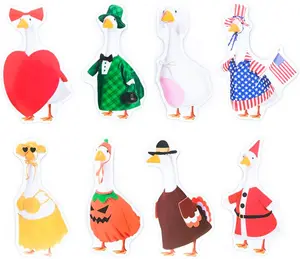 Fridge Goose,Goose  for Fridge Porch Goose Dress Up  Outfits Set Holiday Decor