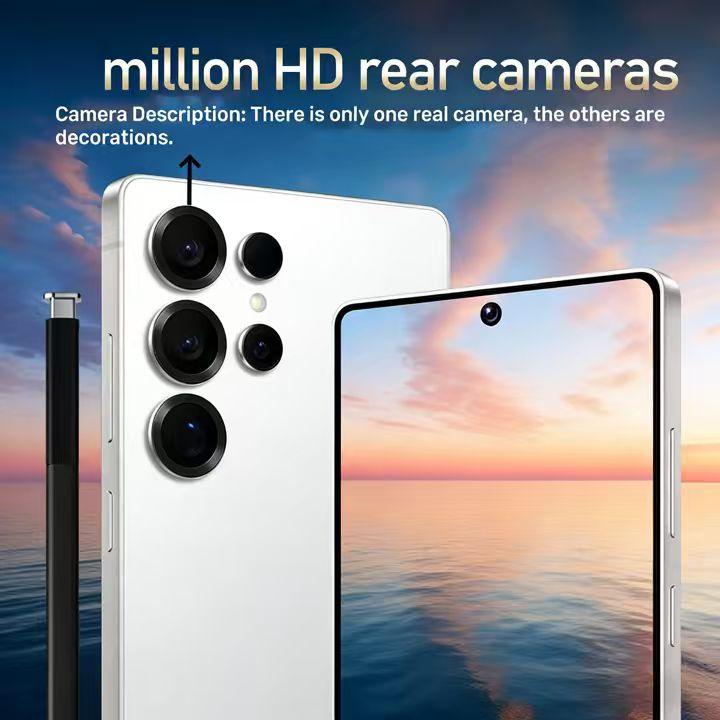 2026 New Ultra Android Smartphone, HD Display, Face & Fingerprint Unlock, Dual SIM, Type-C Charging, with Stylus Pen, Free Protective Case, High-End Gift.Buy a mobile phone and get a fashionable sports watch for free.