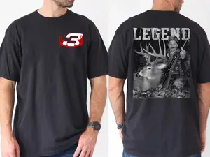 Dale Earnhardt With Deer Hoodie, Racing Middle Finger Sweater, Hunting Season Vintage Style Unisex T-Shirt, Unisex Graphic Menswear Top For Racing & Hunting Fan Tshirt Streetwear