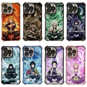Hot Anime Demon Slayer Hashira Colorful Phone Case For iPhone 17 Promax 16 15 14 13 12 11 Plus Pro Max 17Air and Samsung S26 S25 S24 S23 S22 S21 FE Plus Ultra - Anti Drop Full Perfect Aesthetic Printed Soft TPU Case anti-drop shell