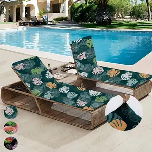 Leaf & Flamingo Pattern Beach Chair Cover, 1 Count Removable & Machine Washable Chair Cover, Household Textiles for Home & Beach & Pool