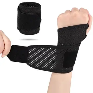 2 Pack Wrist Compression Strap and Wrist Brace Sport Wrist Support for Fitness, Weightlifting, Tendonitis, Carpal Tunnel Arthritis, Pain Relief-Wear Anywhere-Adjustable (Black)