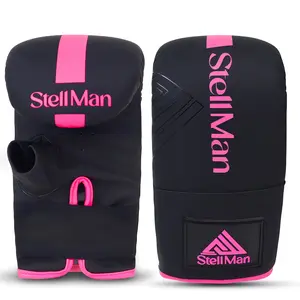 StellMan StrikePro Boxing Bag Mitts – Black / Pink