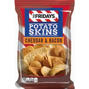 TGI Friday's 4 oz Cheddar & Bacon Potato Skins Chips (3 Bags)