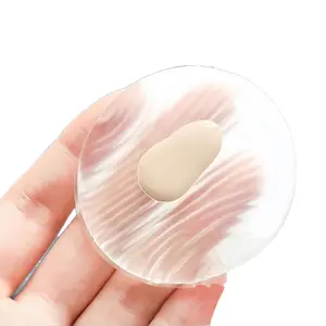 2/pcs Soft Silicone Makeup Sponge for Hypoallergenic Foundation and Bb Cream Blending, Smooth Easy Clean Design for Sensitive Skin