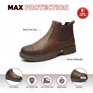 Durable Outdoor Comfortable Waterproof Anti-slip Safety Shoes Puncture-proof Splash-proof Smash-proof Breathable Unisex Chef Work Shoe Multi-functional Sneakers