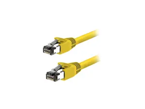 Nippon Labs 60CAT8-50-24YW-10P 50 ft. Cat 8 Yellow 2GHz, 40G, 24AWG, S/FTP - Shielded Latest 40Gbps 2000Mhz SFTP Patch Cord, Heavy Duty High Speed Cat 8 LAN Network RJ45 Cable - in Wall, Outdoor for Router, Modem, Gaming etc. - 10 Packs