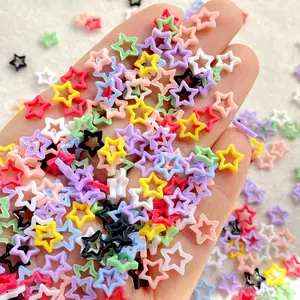 100pcs Elegant Mini Christmas Star Shape Resin Nail Art Flat Back Rhinestone Stickers DIY Wedding Scrapbook Accessories Crafts Star Pattern Rhinestones